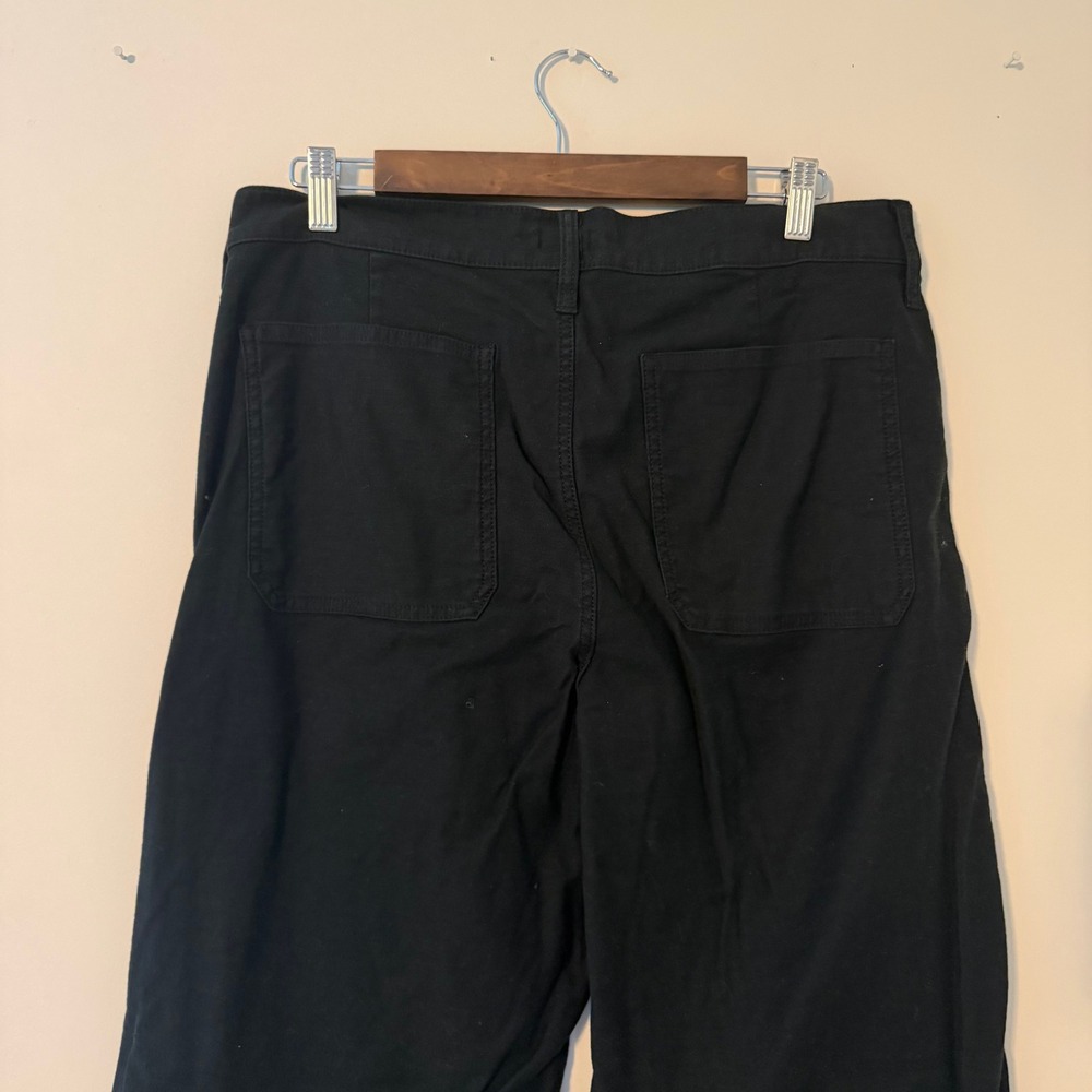 J.Crew Camp Pocket Wide Leg Pant High-Rise Chino Pant Black Women Size 30 - Picture 5 of 8